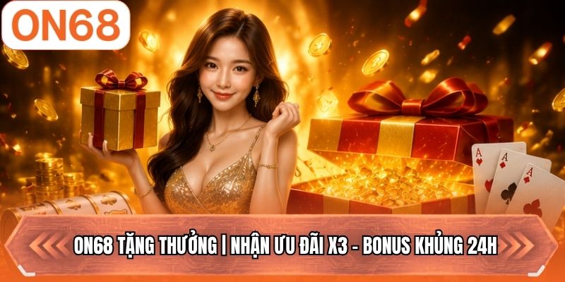 ON68 Tặng Thưởng | Nhận Ưu Đãi X3 - Bonus Khủng 24H